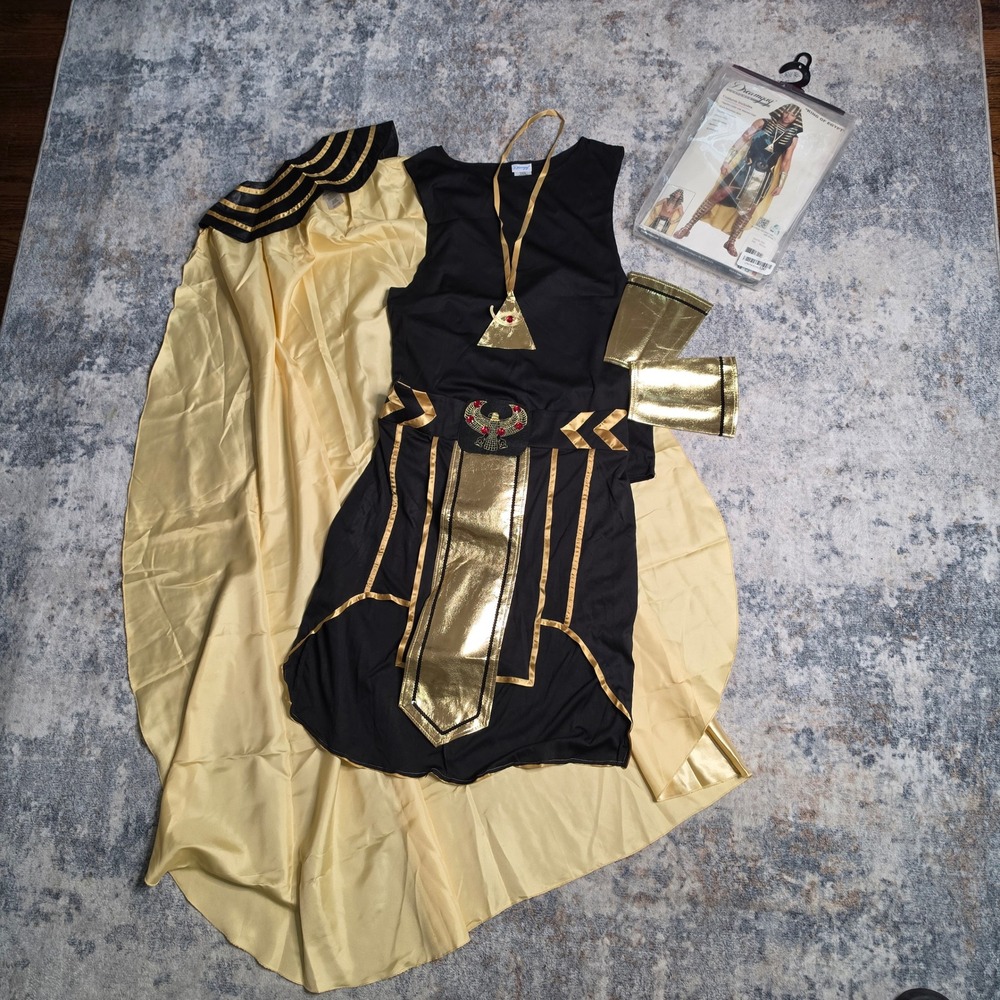 Dreamguy Costume Mens Medium Black King of Egypt Pharaoh 9893 Incomplete Set